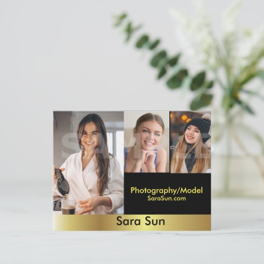 2-seitige Schauspieler- und Modellkopplungs-Comp Postkarte (Stehend Vorderseite)