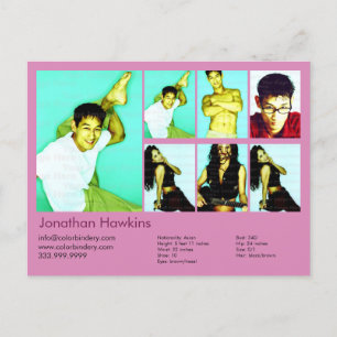 2-seitige Schauspielerin und Modell Rosa Kopfschus Postkarte