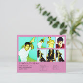 2-seitige Schauspielerin und Modell Rosa Kopfschus Postkarte (Stehend Vorderseite)