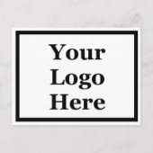 2-seitige Schwarzweißvorlage Ihr Logo hier Postkarte (Vorderseite)