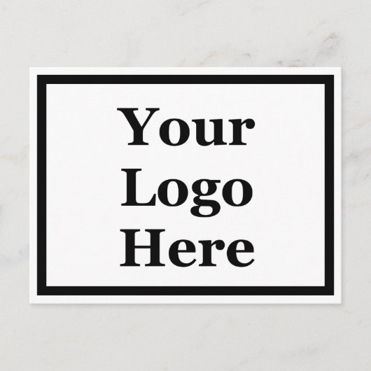 2-seitige Schwarzweißvorlage Ihr Logo hier Postkarte (Vorderseite)