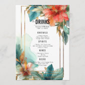 2-seitige Speisekarte + GETRÄNKE Hibiskus Serenade Menükarte (Rückseite)