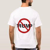 2-seitige und nie-nackte Anti-Donald Trump T-Shirt (Rückseite)