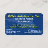 2-seitige Vorlage für die Kfz-Reparatur Visitenkarte (Vorderseite)