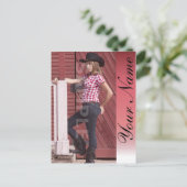 2-seitige Vorlage Kopfschuss Comp Card Zeds Postkarte (Stehend Vorderseite)