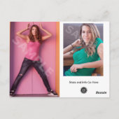 2-seitige Vorlage Kopfschuss Comp Card Zeds Postkarte (Rückseite)