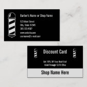 2-seitige Vorlagendiskontierung für Schwarz-weiße Visitenkarte (Vorne/Hinten)