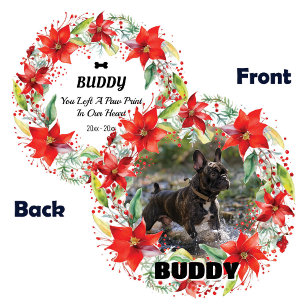 2-seitige Weihnachtsfeier für Haustiere Ornament