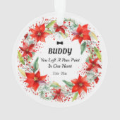 2-seitige Weihnachtsfeier für Haustiere Ornament (Rückseite)