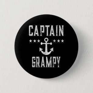 (2-seitiger Druck) Vintage Captain Grampy Boating Button