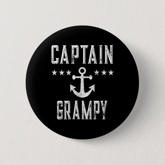 (2-seitiger Druck) Vintage Captain Grampy Boating Button (Vorderseite)