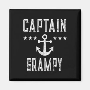 (2-seitiger Druck) Vintage Captain Grampy Boating  Magnet
