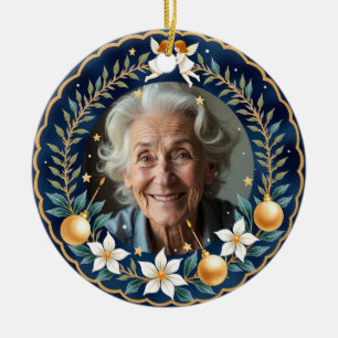 2-seitiger Gedenk-Weihnachts-Himmels-Trost Keramik Ornament
