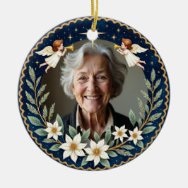 2-seitiger Gedenkstern Weihnachtssternlicht-Tribut Keramik Ornament