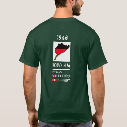 2-seitiger RACING-T - Shirt 1968 (Rückseite)