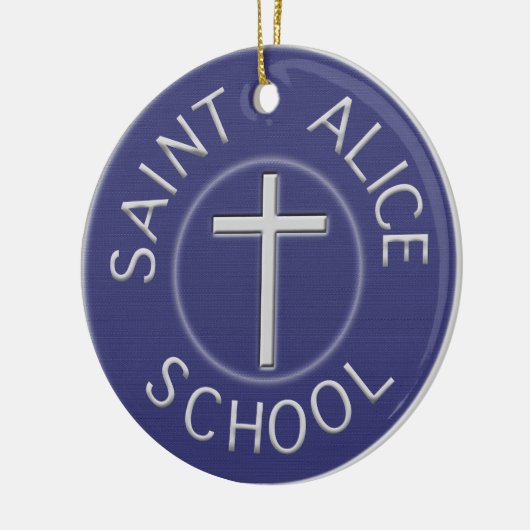 2-seitiger Saint Alice School Trad Patch Keramik Ornament (Links)