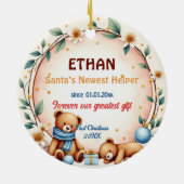 2-seitiger Twinkle-Bär Keramik Ornament (Hinten)