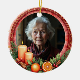 2-seitiges Gedenk-Weihnachts-Herz unserer Feiertag Keramik Ornament