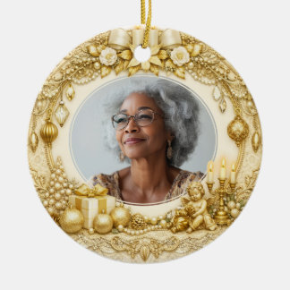 2-seitiges Gedenk-Weihnachts- Keramik Ornament
