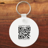 2-seitiges Logo, QR-Code Firmenname Geschäft-URL Schlüsselanhänger (Rückseite)