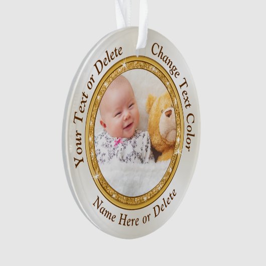 2 Seitliche Personalisierte Foto Ornamente 1 oder  (Vorderseite)