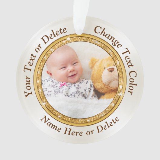 2 Seitliche Personalisierte Foto Ornamente 1 oder  (Vorderseite)