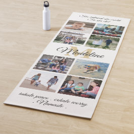 2 seitliches Foto für Mantra White & Gold Monogram Yogamatte