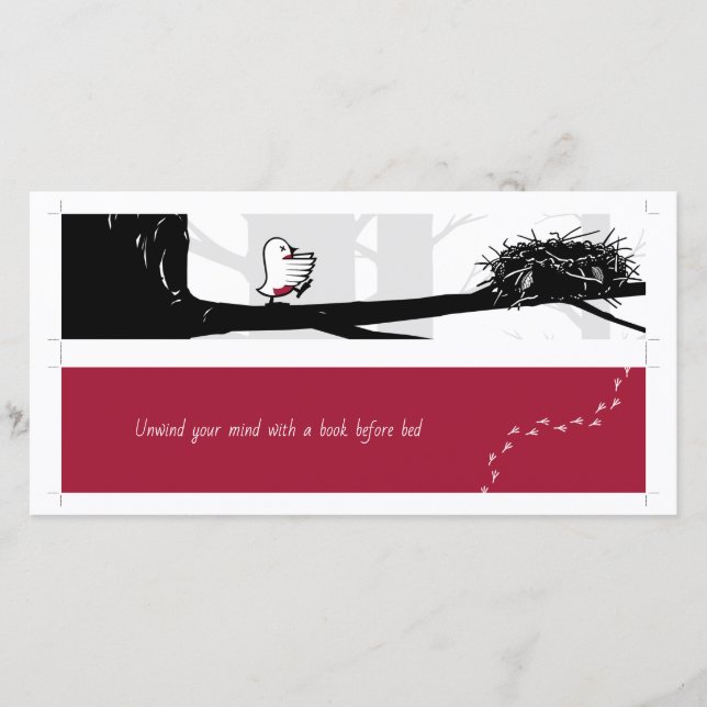 2 Selbstschnitt Buch vor Bed Robin & Nest Lesezeic (Vorderseite)