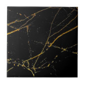 2. Set 4 Gold Veined Black Imitats Marmor Fliese (Vorderseite)