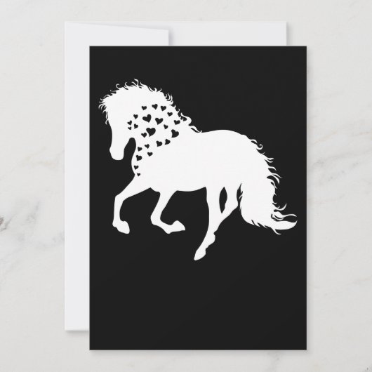 2- Shirt, Reitpferd, T-Shirt, Pferdehorn Einladung (Vorderseite)