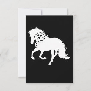 2- Shirt, Reitpferd, T-Shirt, Pferdehorn RSVP Karte