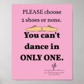 2 Shoes oder None Lt. Pink Dance Studio Poster (Vorne)