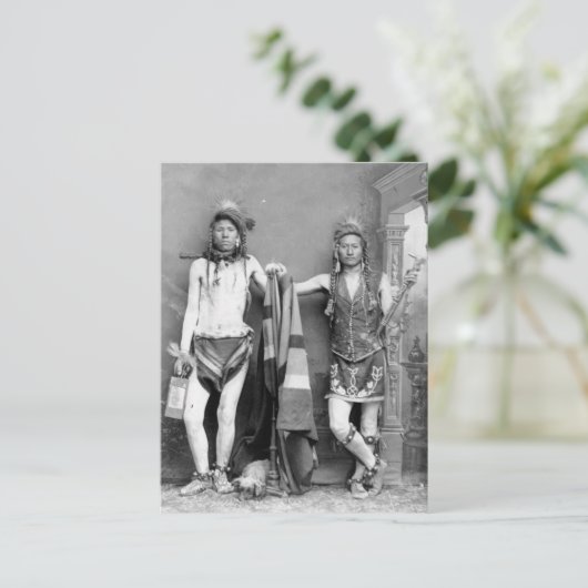 2 Shoshone Men Postkarte (Stehend Vorderseite)