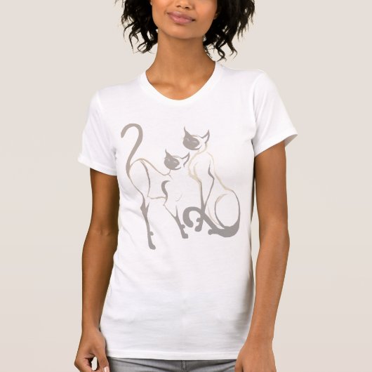 2 siamesischer Kätzchen-T - Shirt (Vorderseite)
