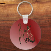 2 Siamische Kätzchen Schlüsselanhänger (Vorderseite)