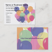 2 Side Balloon Business Card Visitenkarte (Vorne/Hinten)
