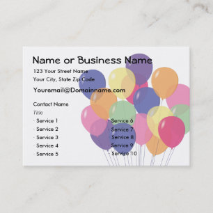 2 Side Balloon Business Card Visitenkarte