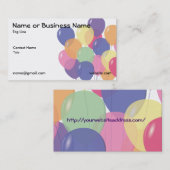 2 Side Balloon Business Card Visitenkarte (Vorne/Hinten)