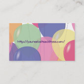 2 Side Balloon Business Card Visitenkarte (Rückseite)