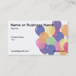 2 Side Balloon Business Card Visitenkarte