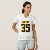 2 Side BLACK GOLDEN YELLOW WHITE Womens Jersey (Vorne ganz)