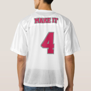 2 Side CRIMSON RED GRAY WHITE Mens Sports Jersey