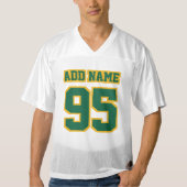 2 Side DARK GREEN GOLD WHITE Mens Football Jersey (Vorderseite)