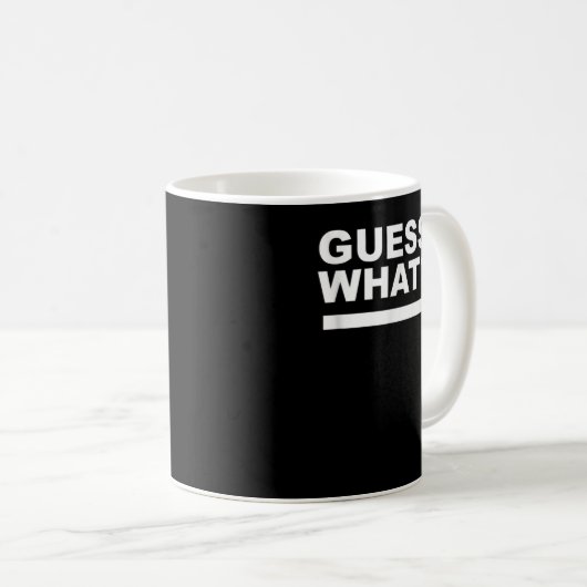 2 Side Guess Welches Hühnchen Hintern Punny Vater  Kaffeetasse (VorderseiteRechts)