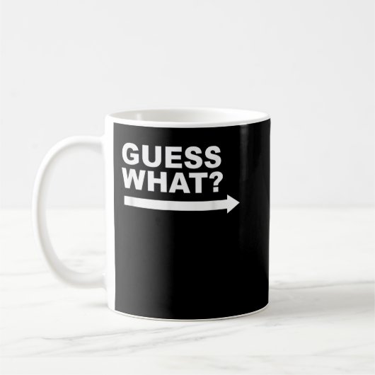 2 Side Guess Welches Hühnchen Hintern Punny Vater Kaffeetasse (Links)