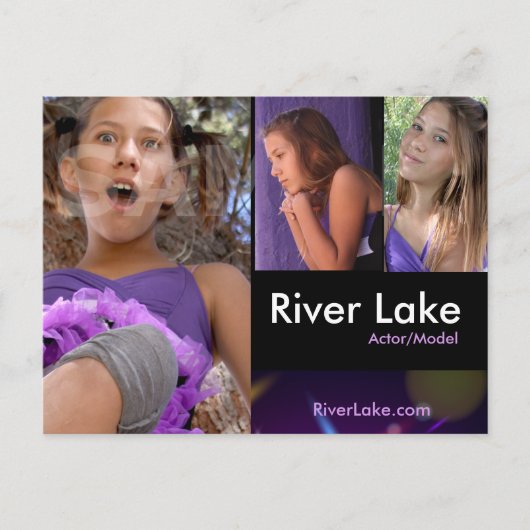 2 Side Headshot Composite Cards - Actor Headshots Postkarte (Vorderseite)