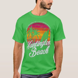 2 Side Huntington Beach Surf City California Vint T-Shirt