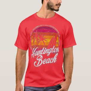 2 Side Huntington Beach Surf City California Vint T-Shirt