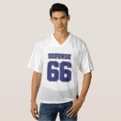 2 Side NAVY BLUE GRAU WHITE Men Football Jersey (Vorne ganz)