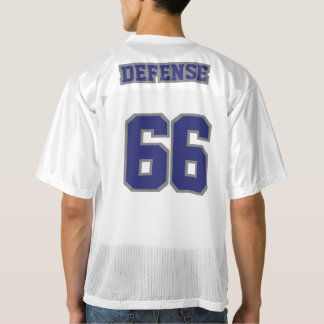 2 Side NAVY BLUE GRAU WHITE Men Football Jersey